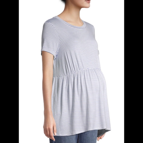 Time and Tru Womens Striped Maternity Smock Top Size XXL 20 New - Picture 1 of 6